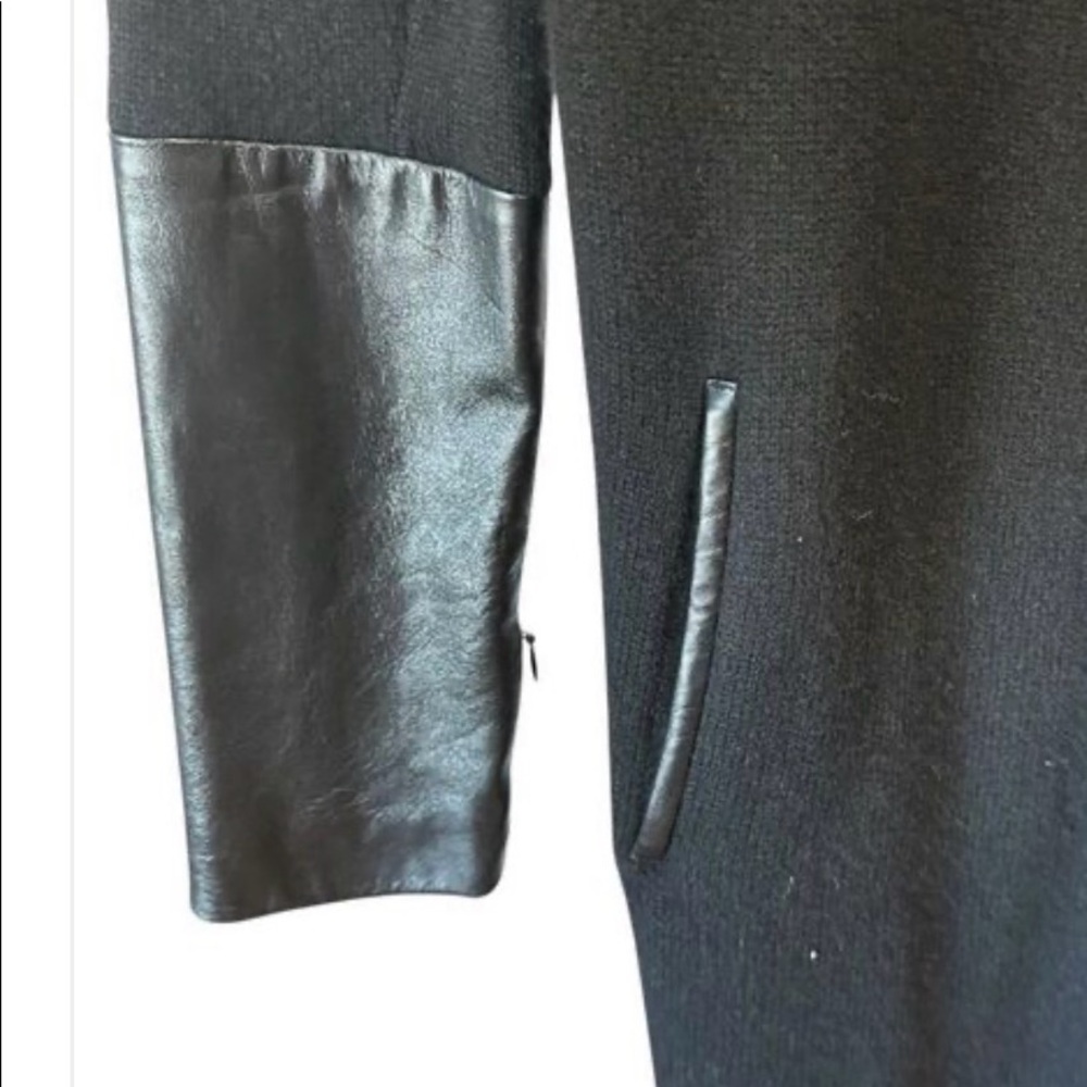Casmere and leather cardigan - Picture 4 of 5